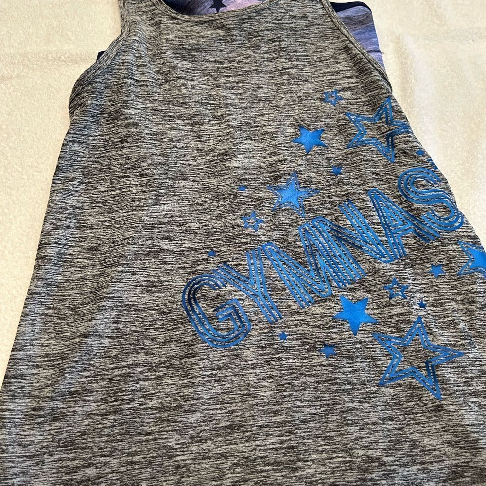 Justice Gray and Blue Athletic Tank Top